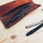 Lovecky Leather multifunkční kožené pouzdro – penál na tužky, pera nebo obal na holicí strojek.