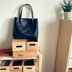 Lovecky Leather kožená kabelka 72 – černá tote bag z pravé hovězí kůže, elegantní a nadčasová, ruční výroba v ČR