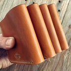 Lovecky Leather pánská kožená peněženka 67 z pravé italské světle hnědé kůže, ruční výroba, pohled na více kusů