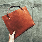 Lovecky Leather kožená pracovní taška 90 – ručně vyrobená z hovězí kůže, vhodná na notebook a dokumenty A4.