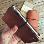 Lovecky Leather univerzální kožený obal 77 na diář a sešit s možností držáku na pero.